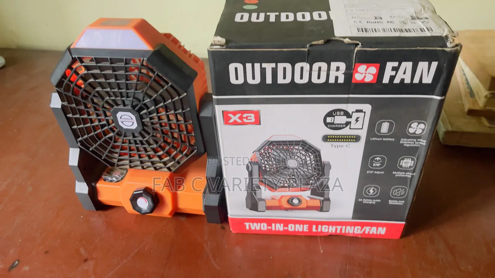 Lithium Rechargeable Fan