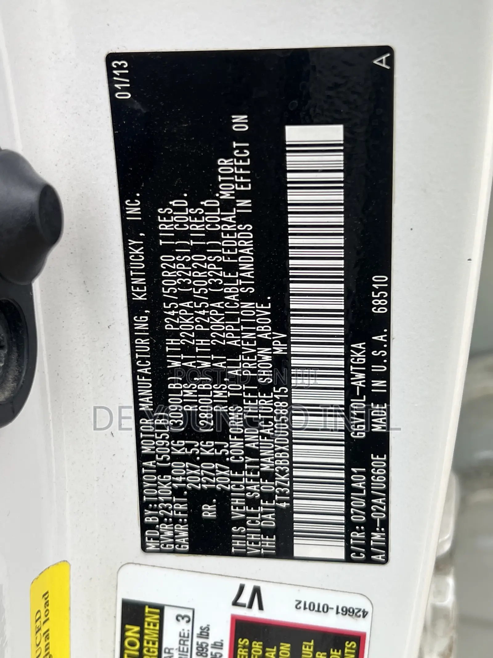 Toyota Venza XLE 2013 White