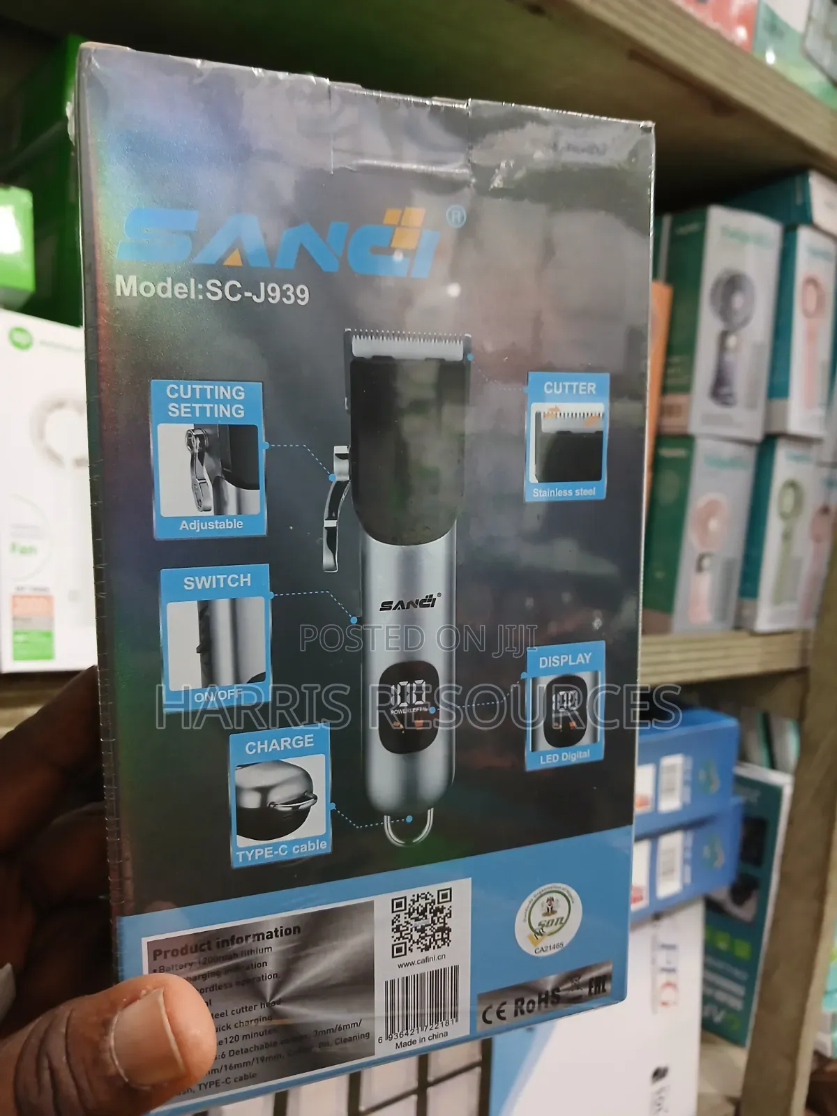 Sanci Sc-J939 Hair Clipper With Digital Regulator