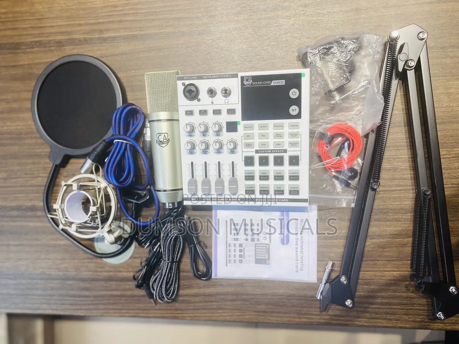 Podcast Mixer/Studio Recording All in One Live Kit Classic Audio Sn900