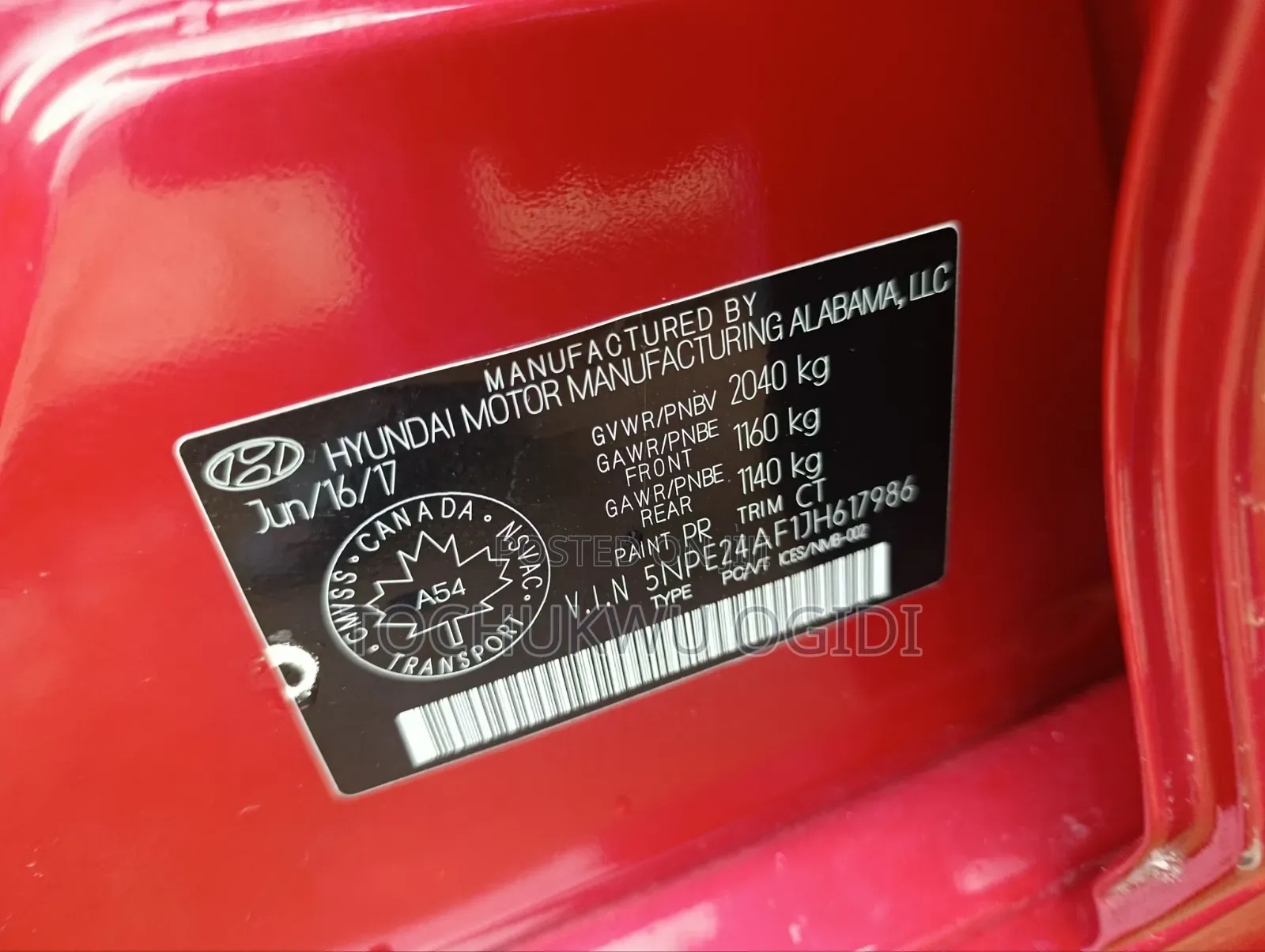 Hyundai Sonata 2018 Red