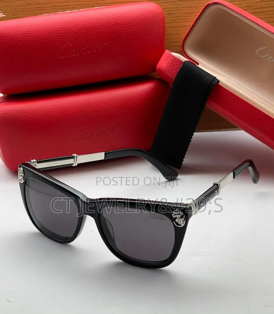 Hot Trend Cartier Style Sunglasses Uv400, Gold Detail, Premium Shades