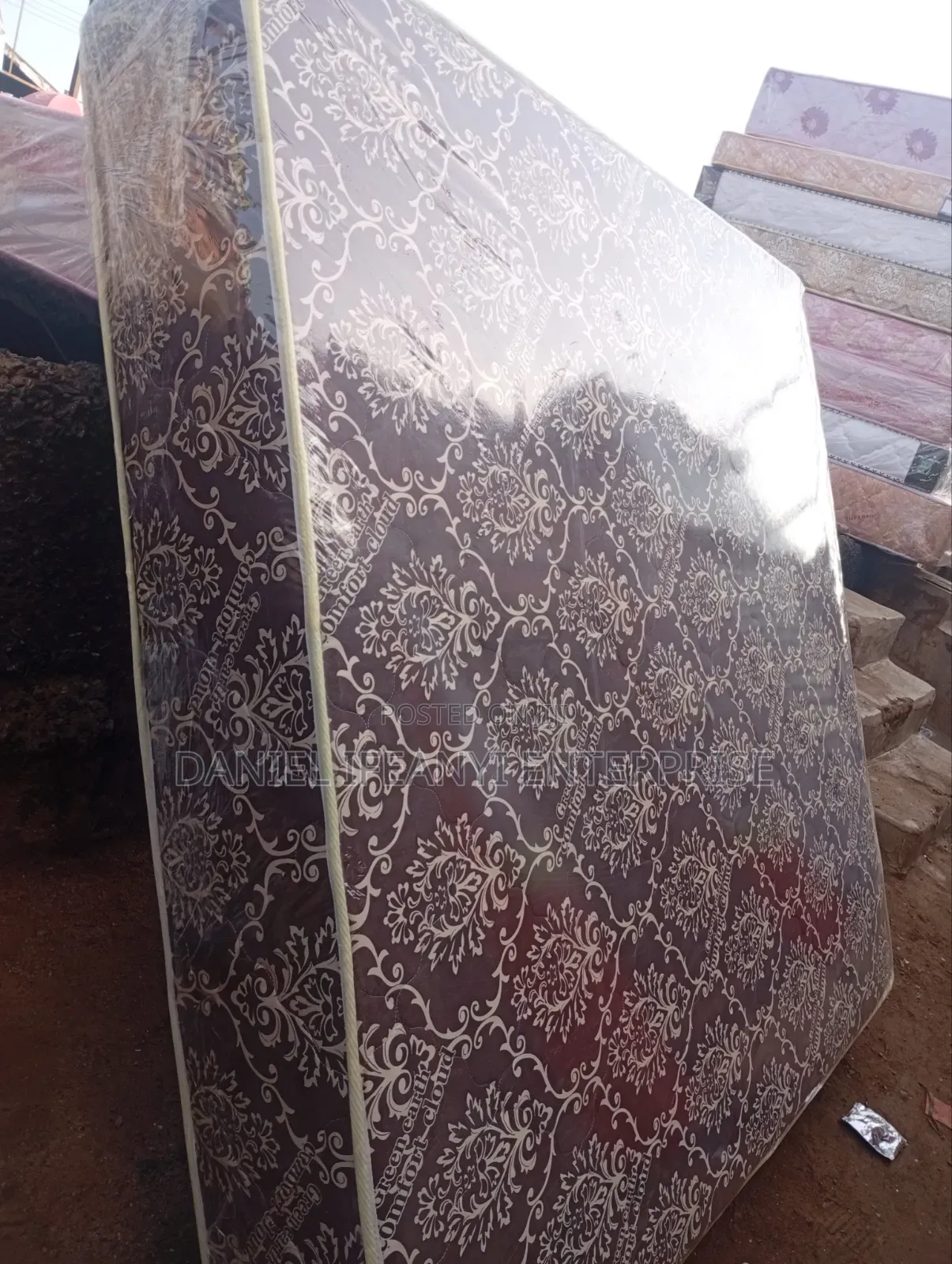 7 by 6ft by 12inches Semi Orthopaedic Mattress Green Earth