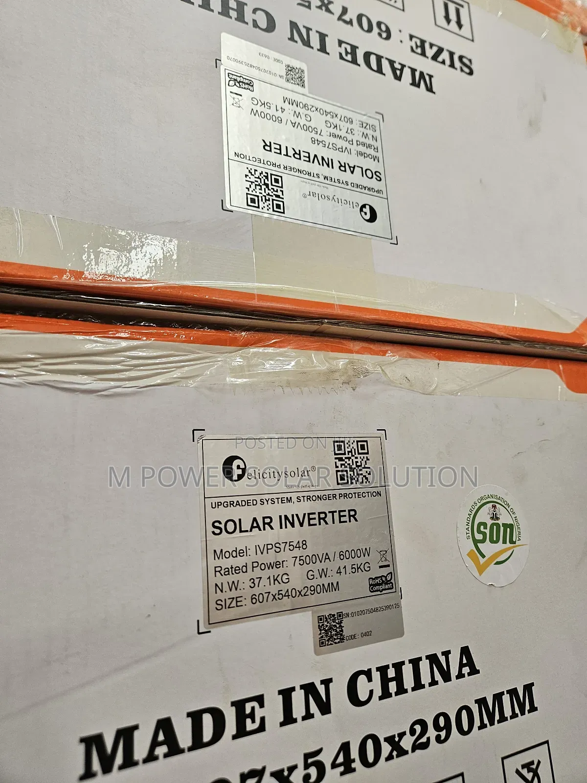 7.5kva 48v Felicity Non-Hybrid Ivps Solar Inverters
