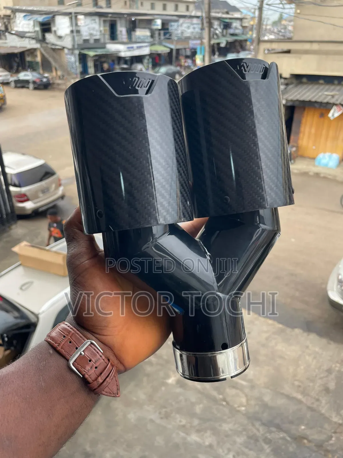 Universal Carbon Fiber Dual Exhaust Muffler Tips