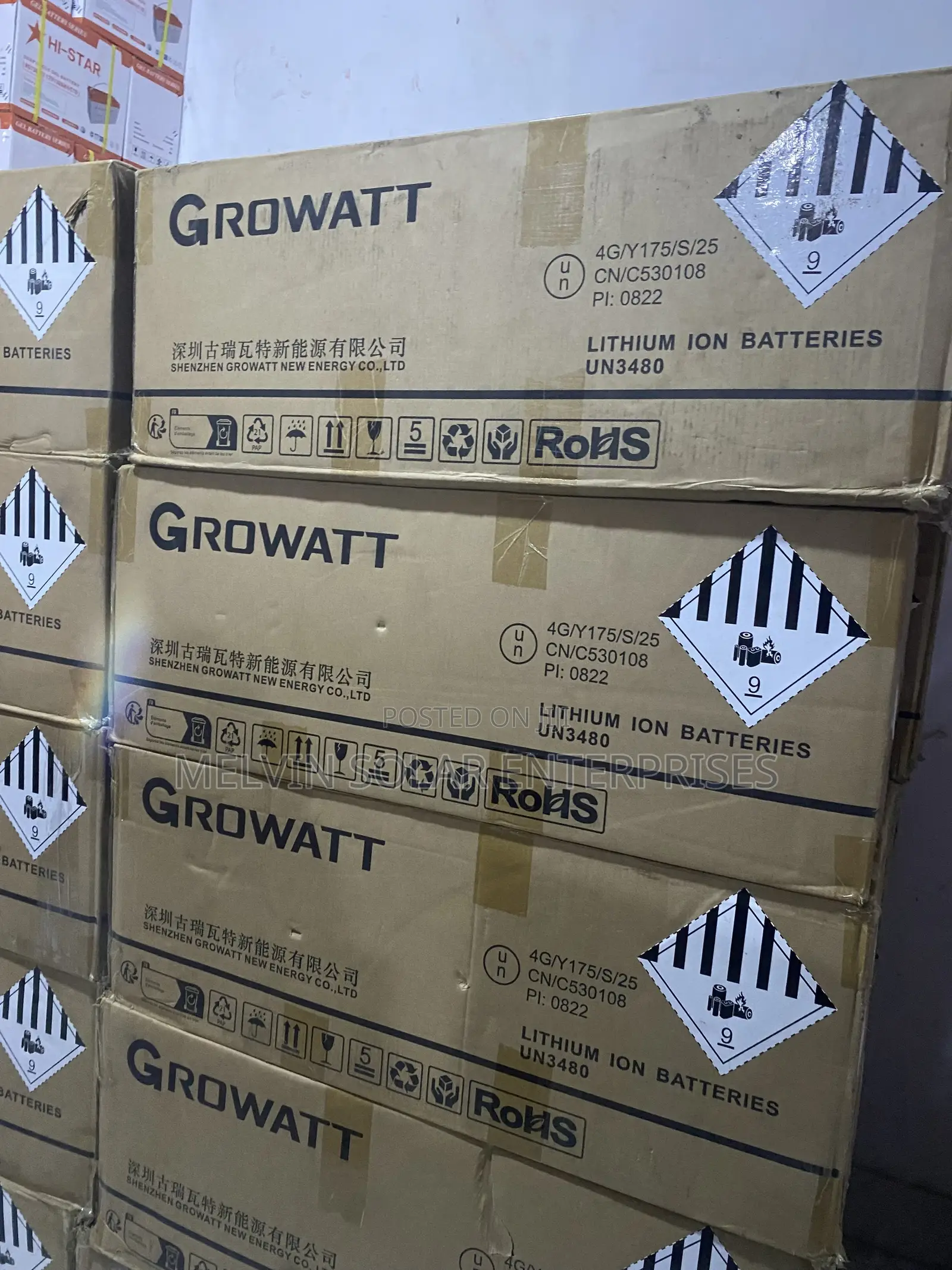 16kwh 51.2v Growatt Solar Lithium Ion Phosphate Batteries Available