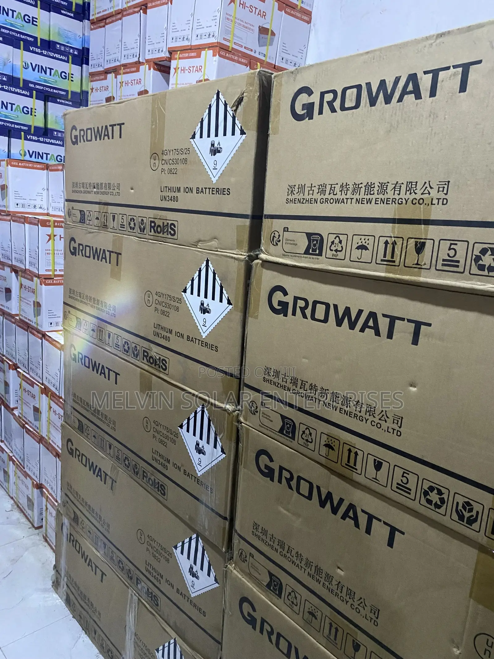 16kwh 51.2v Growatt Solar Lithium Ion Phosphate Batteries Available