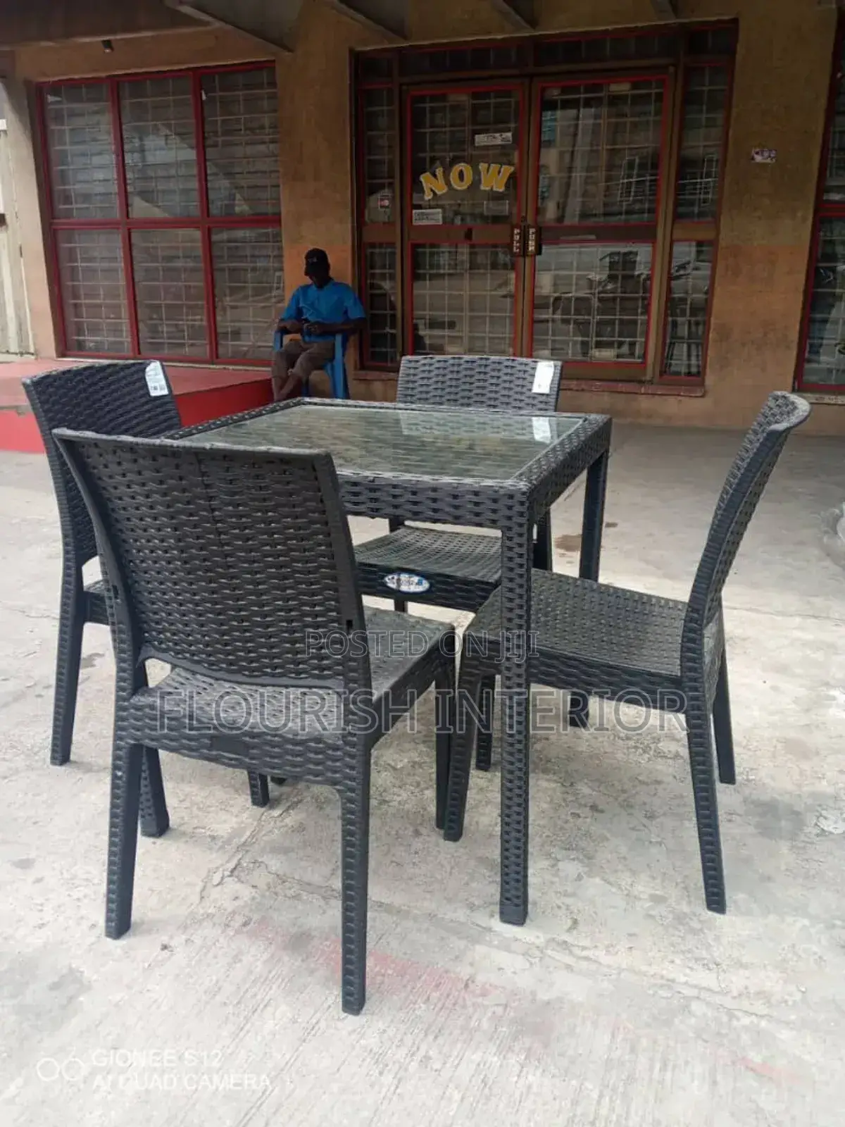 Quality Imported Unique Design Outdoor Plastic Chair Set.
