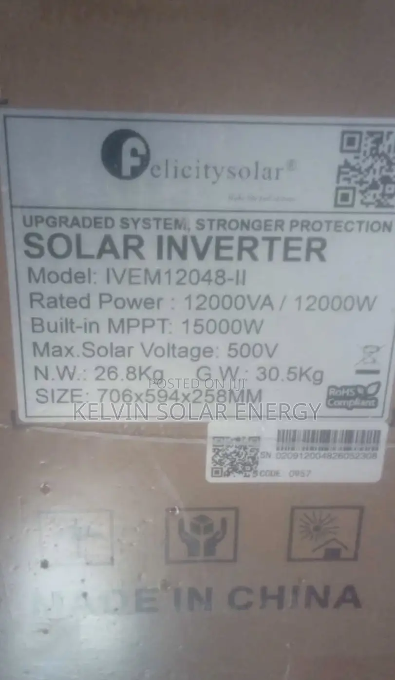 Felicity 12kva Hybrid Inverter – Ivem Series, 48v All-in-One Power