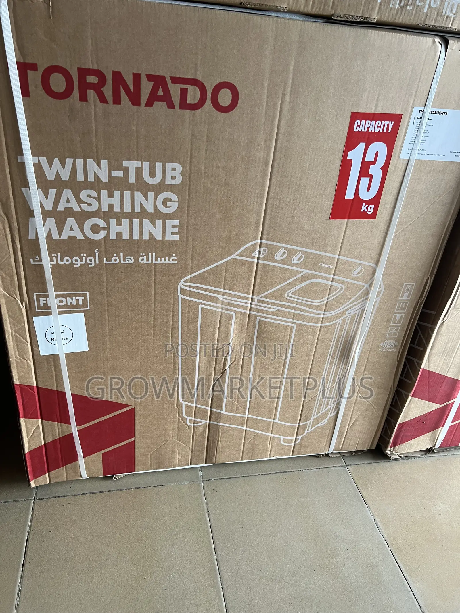 Tornado 13kg Twintub Washing Machine-TMH-Hs25c(Wk)