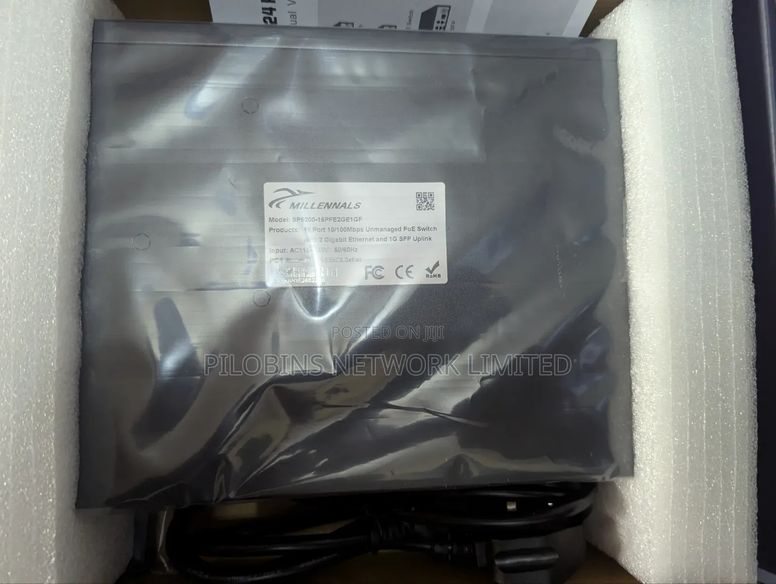 19 Ports Fast Ethernet Poe Switch