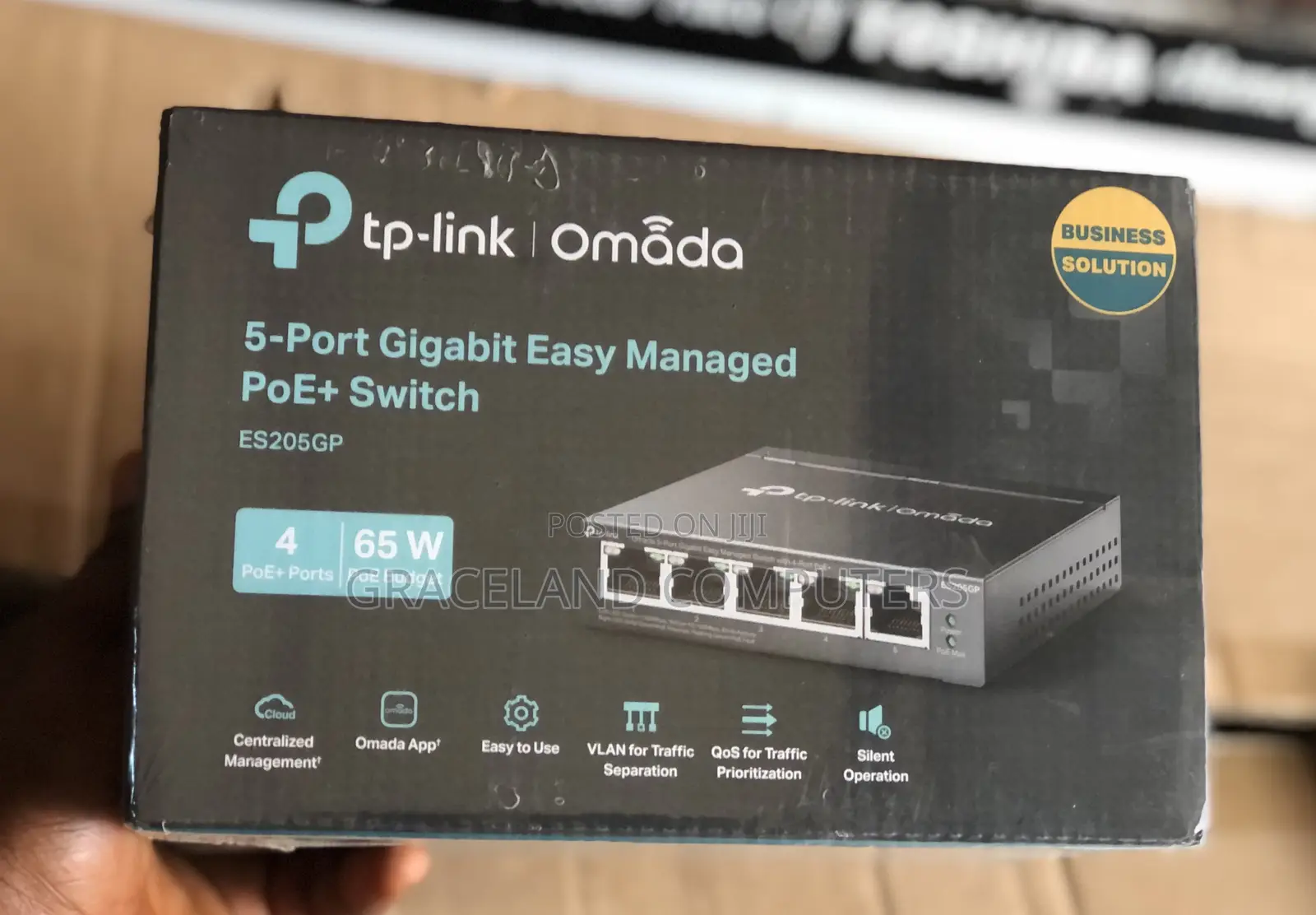 Tp-Link Omada Es205gp 5-Port Gigabit Managed Switch With 4-Port Poe+