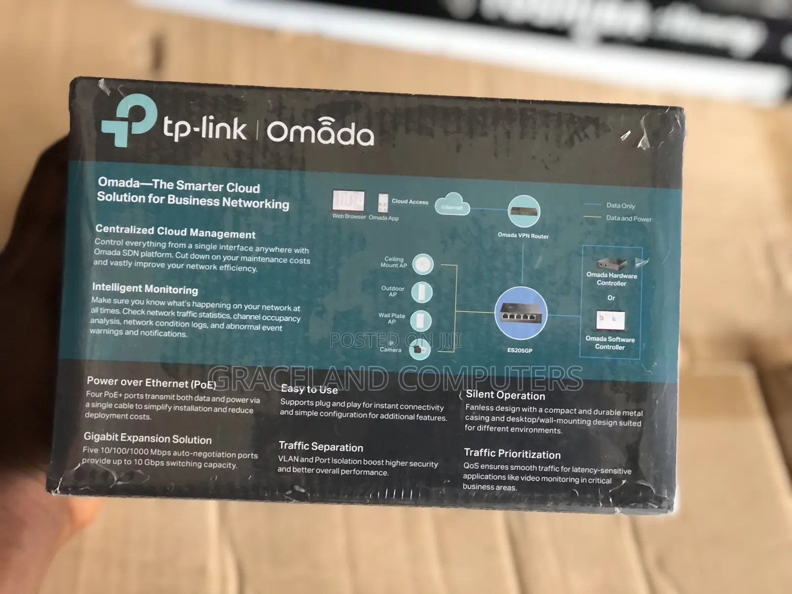 Tp-Link Omada Es205gp 5-Port Gigabit Managed Switch With 4-Port Poe+