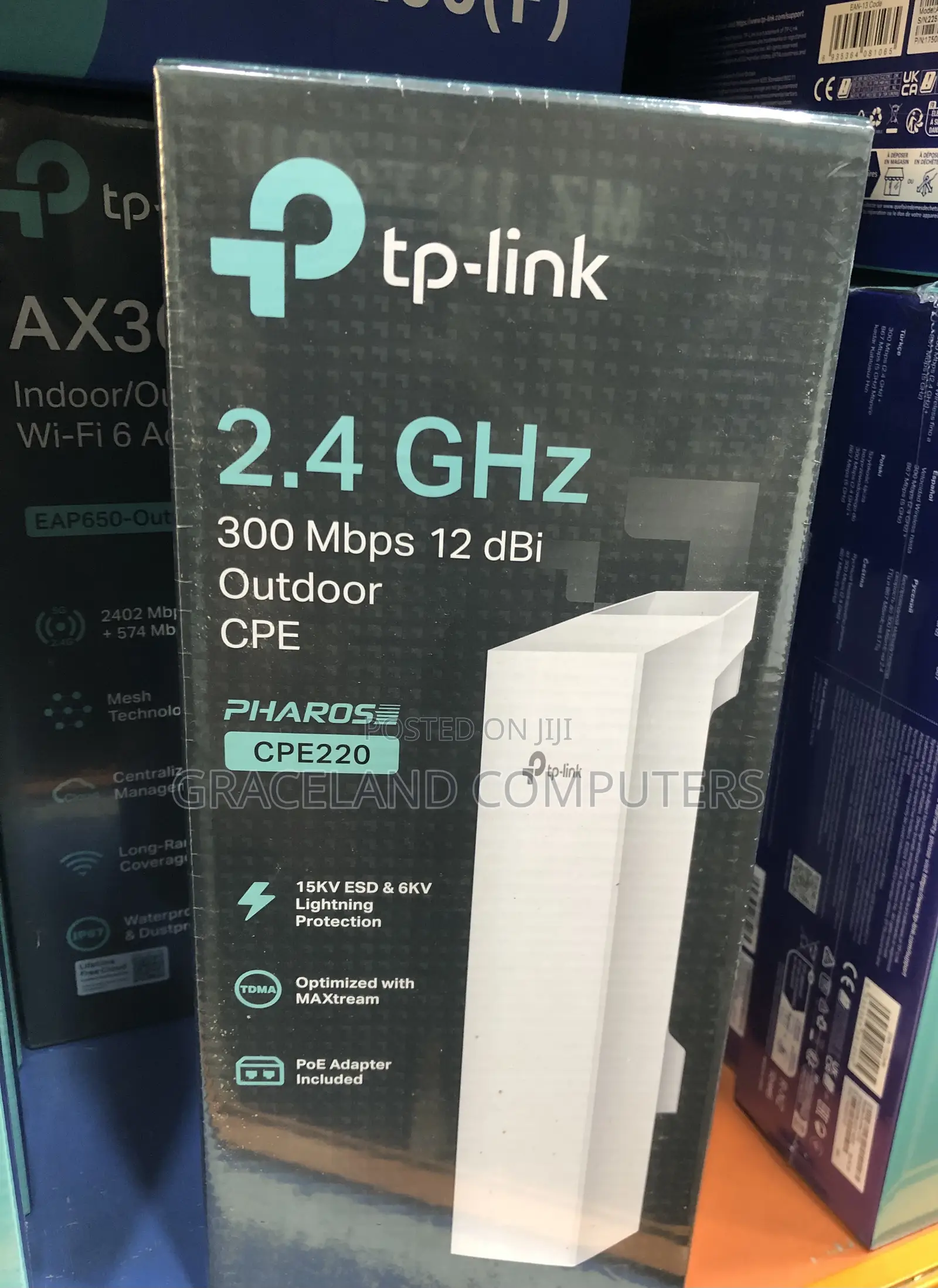 Tp-Link Cpe220 300mbps 12dbi Outdoor Cpe 2.4ghz Access Point
