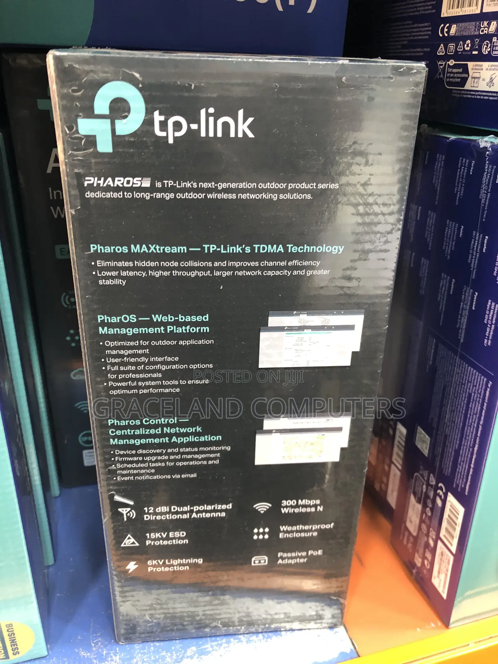Tp-Link Cpe220 300mbps 12dbi Outdoor Cpe 2.4ghz Access Point