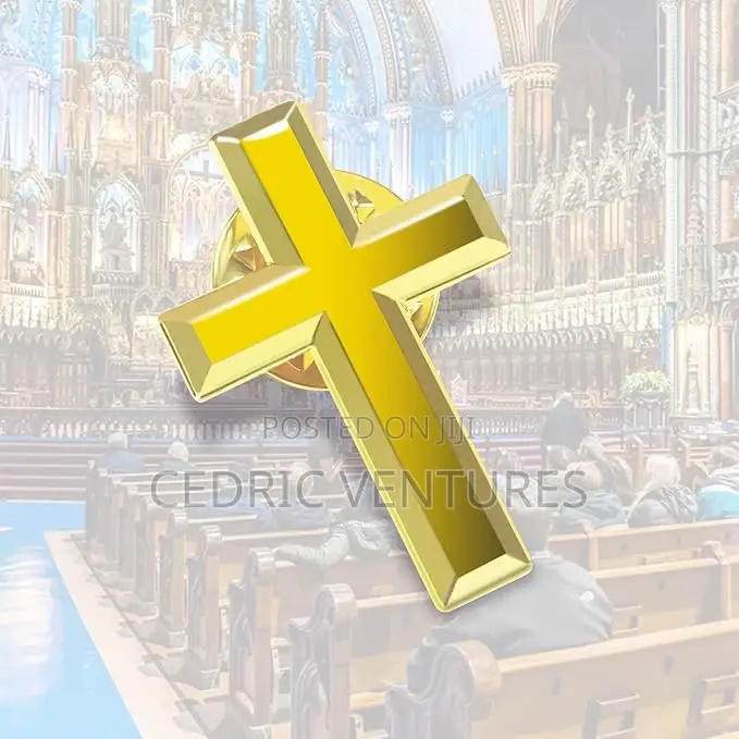 Religious Christian Cross Brooch Pin