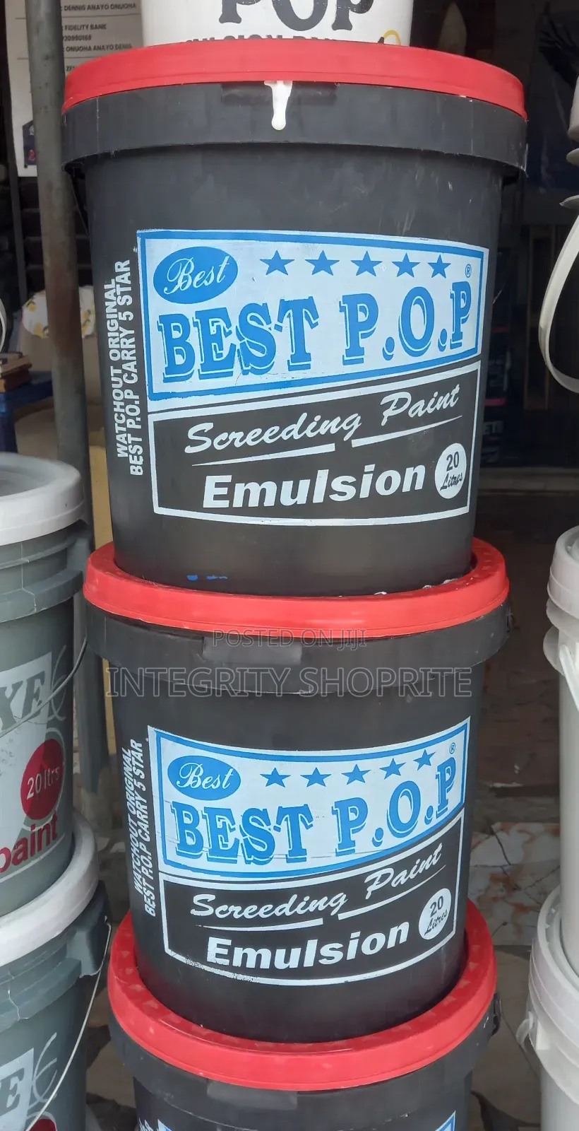 Best P.O.P Screeding Paint
Emulsion
20litres