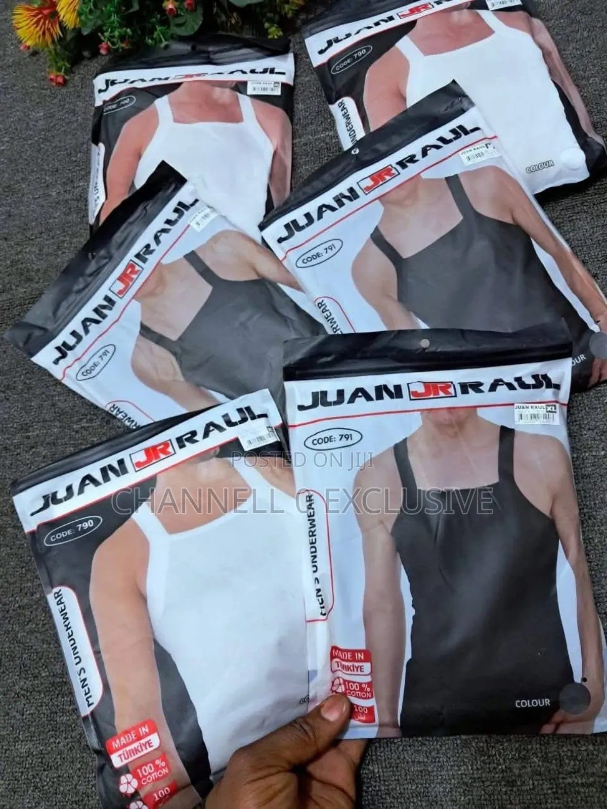 Original Juan Raul Brand Men's Cotton Singlets
