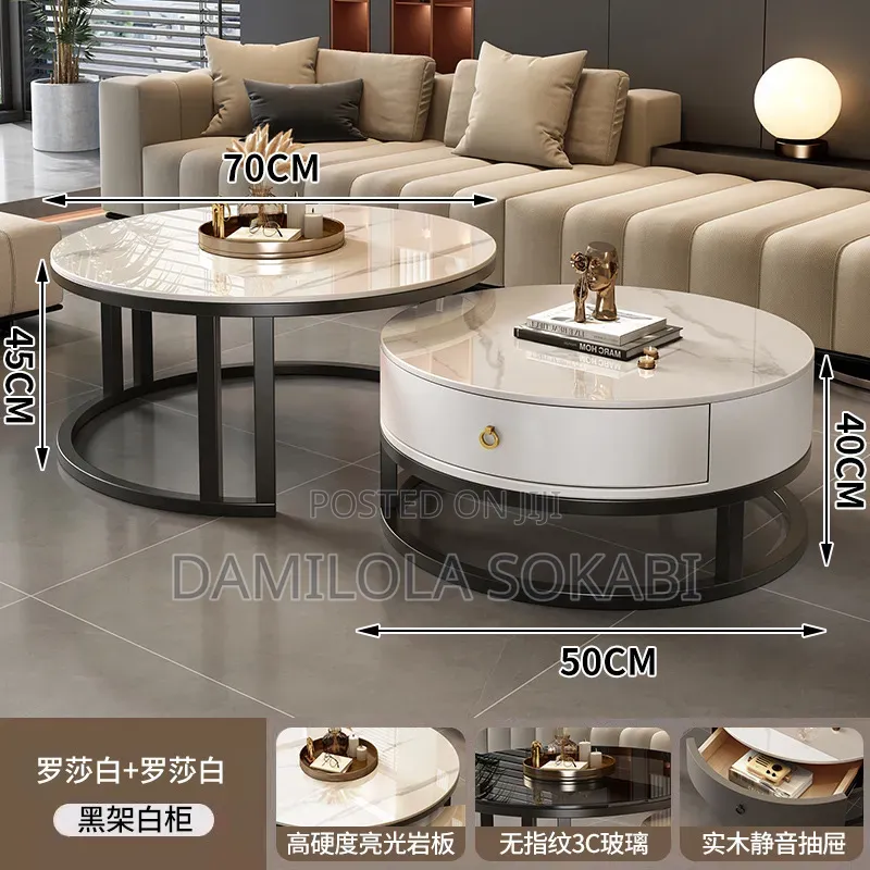 2in 1 Stone Slab Marble With Drawer