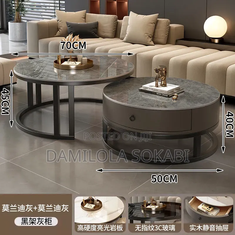 2in 1 Stone Slab Marble With Drawer