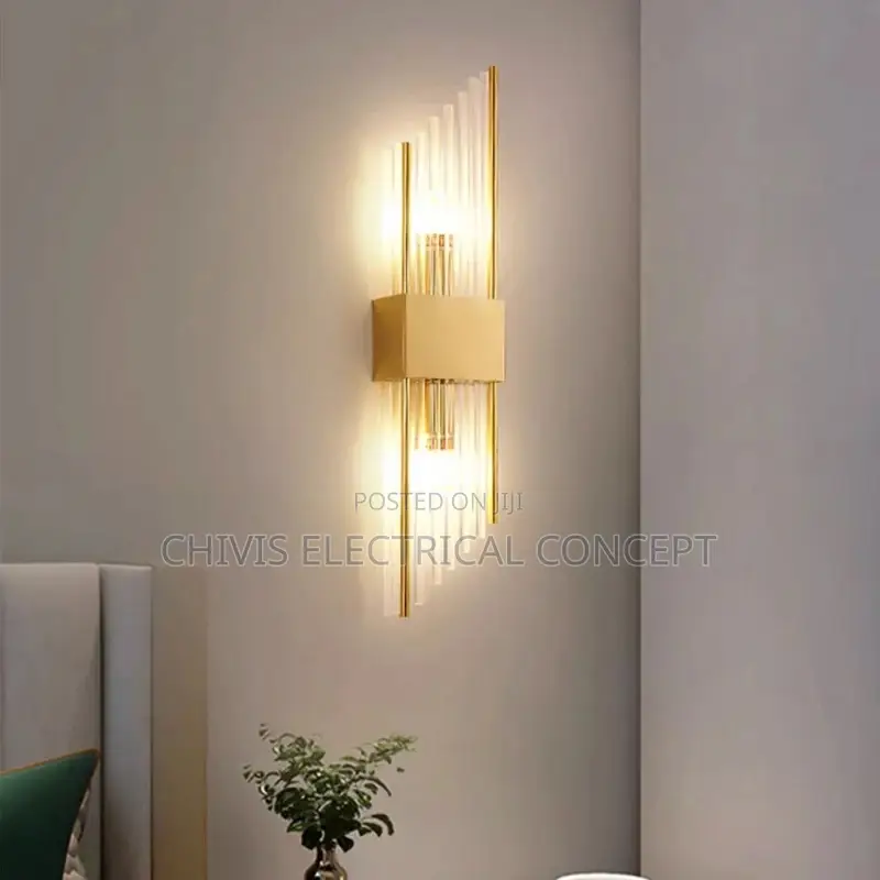 Crystal Lustre Wall Lamp 110-240v 3 Way Dimmable Led Neutral Light