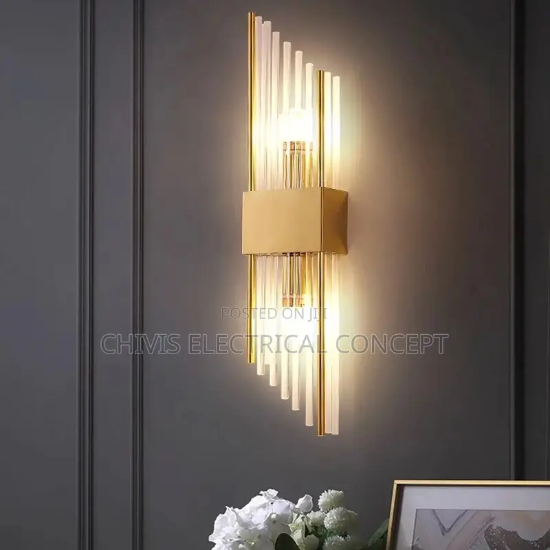 Crystal Lustre Wall Lamp 110-240v 3 Way Dimmable Led Neutral Light