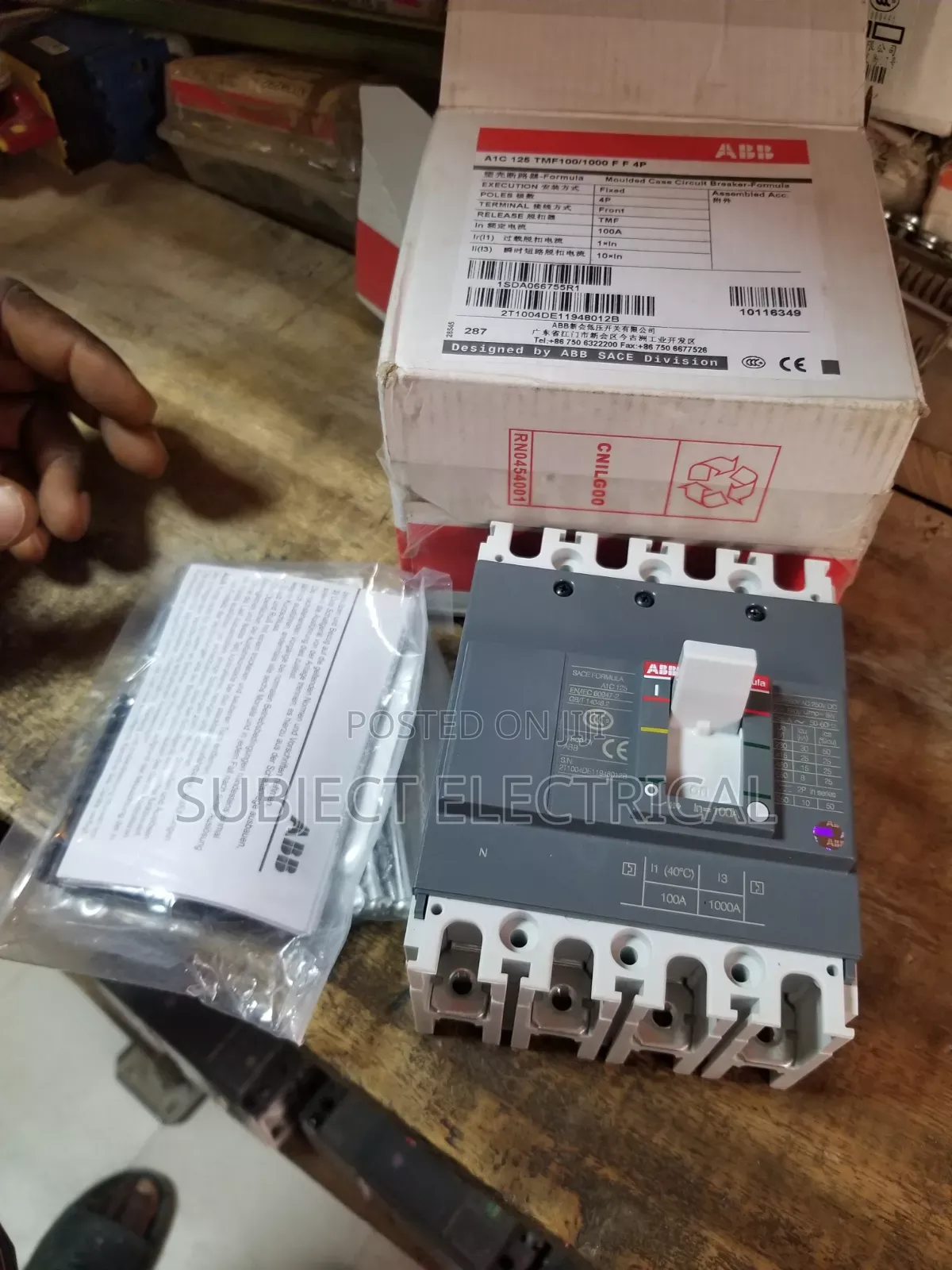 100amps 4pole McCb Breaker ABB Original