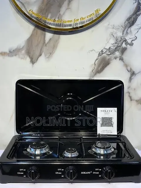 Sokany Stainless Steel Three Burner Gas Stove