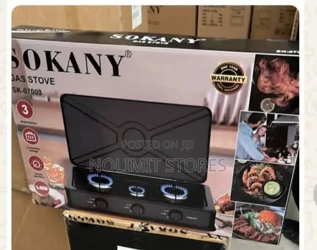 Sokany Stainless Steel Three Burner Gas Stove