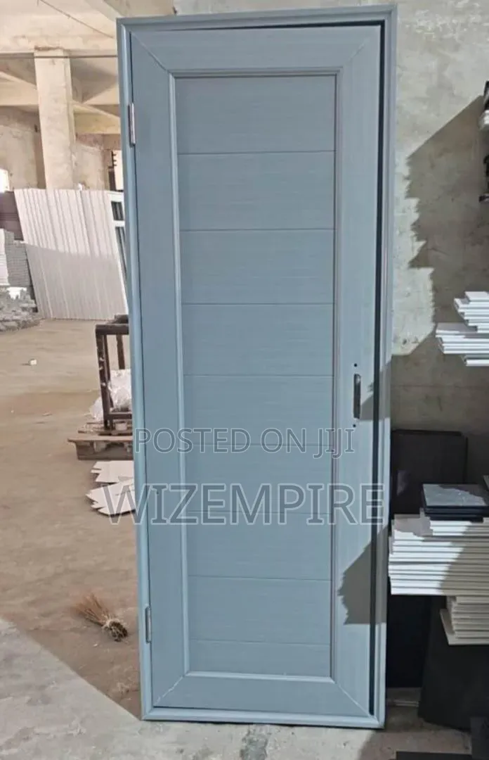 Gray PVC Toilet Doors Available Complete With Handle