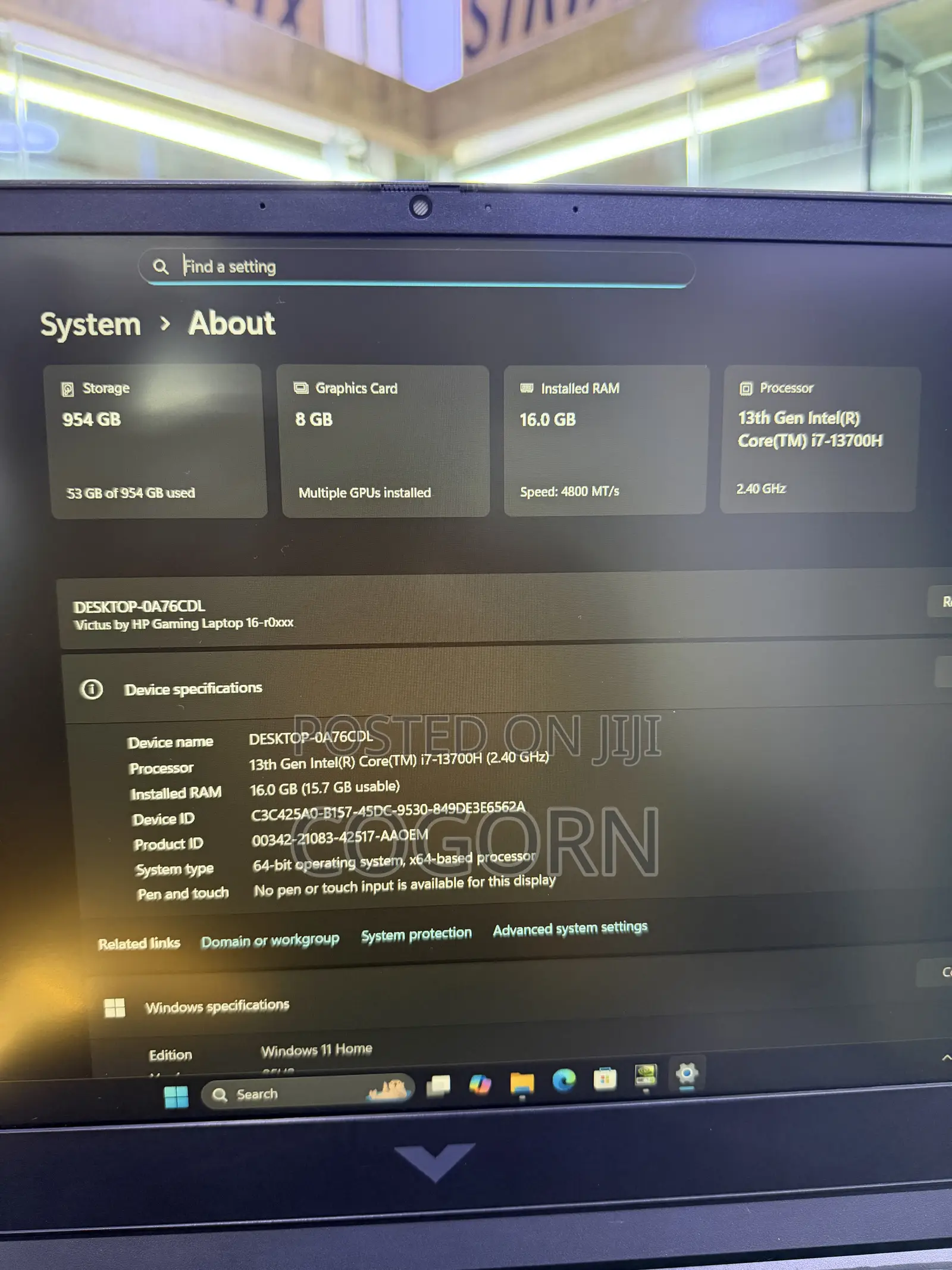 Laptop HP Victus 16 16GB Intel Core i7 SSD 1T