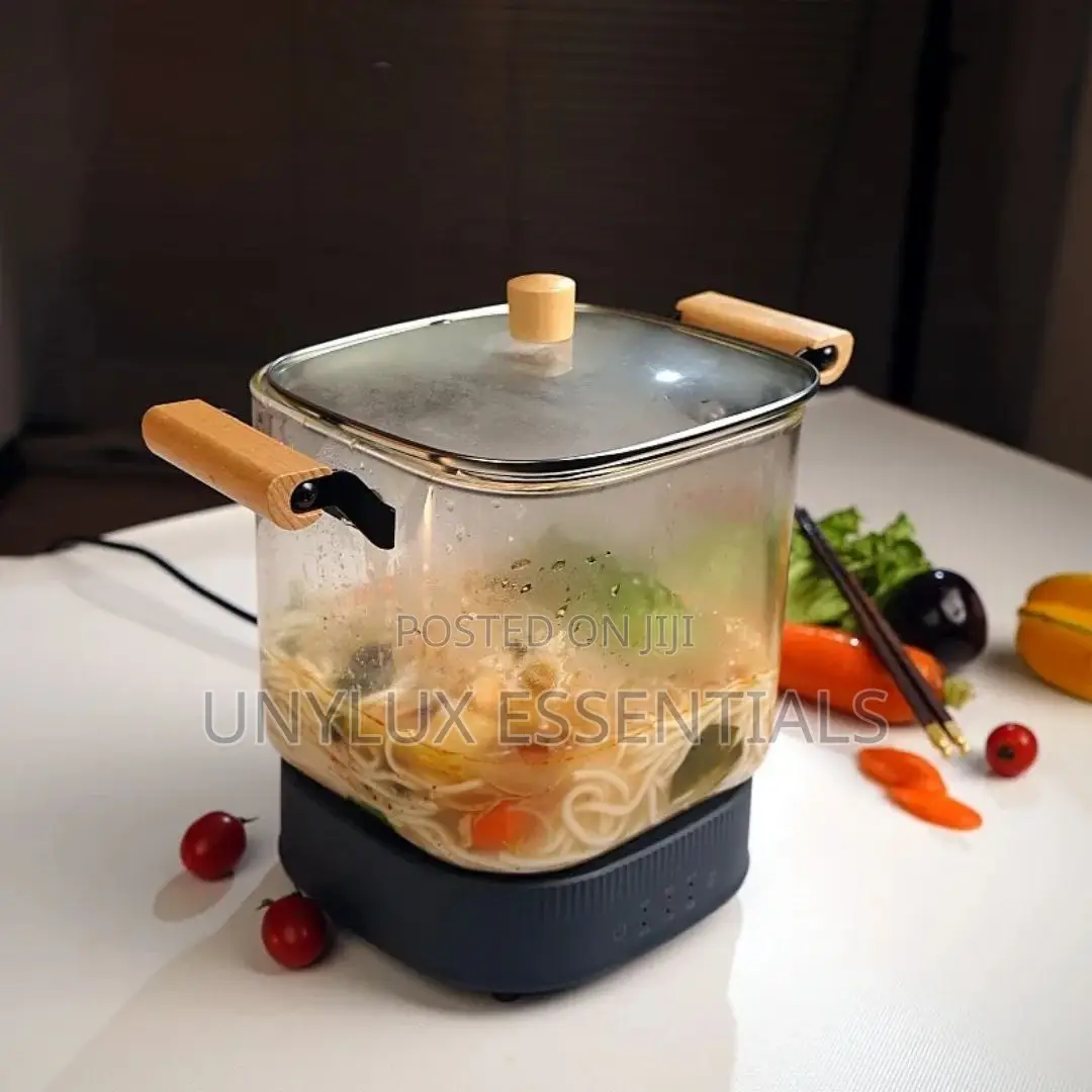 6.5l Squared Shaped Transparent Borosilicate Glass Pot