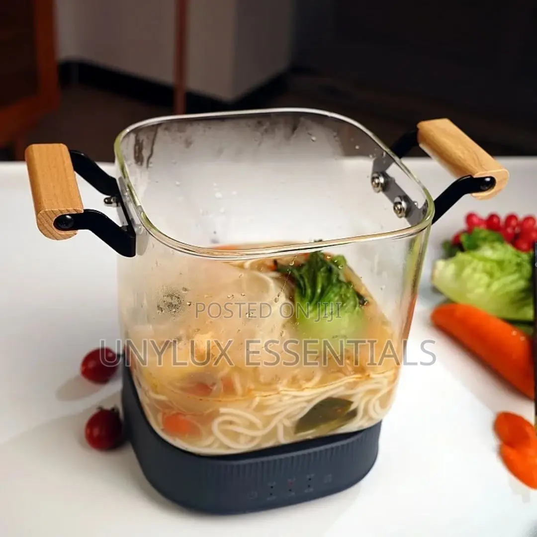 6.5l Squared Shaped Transparent Borosilicate Glass Pot