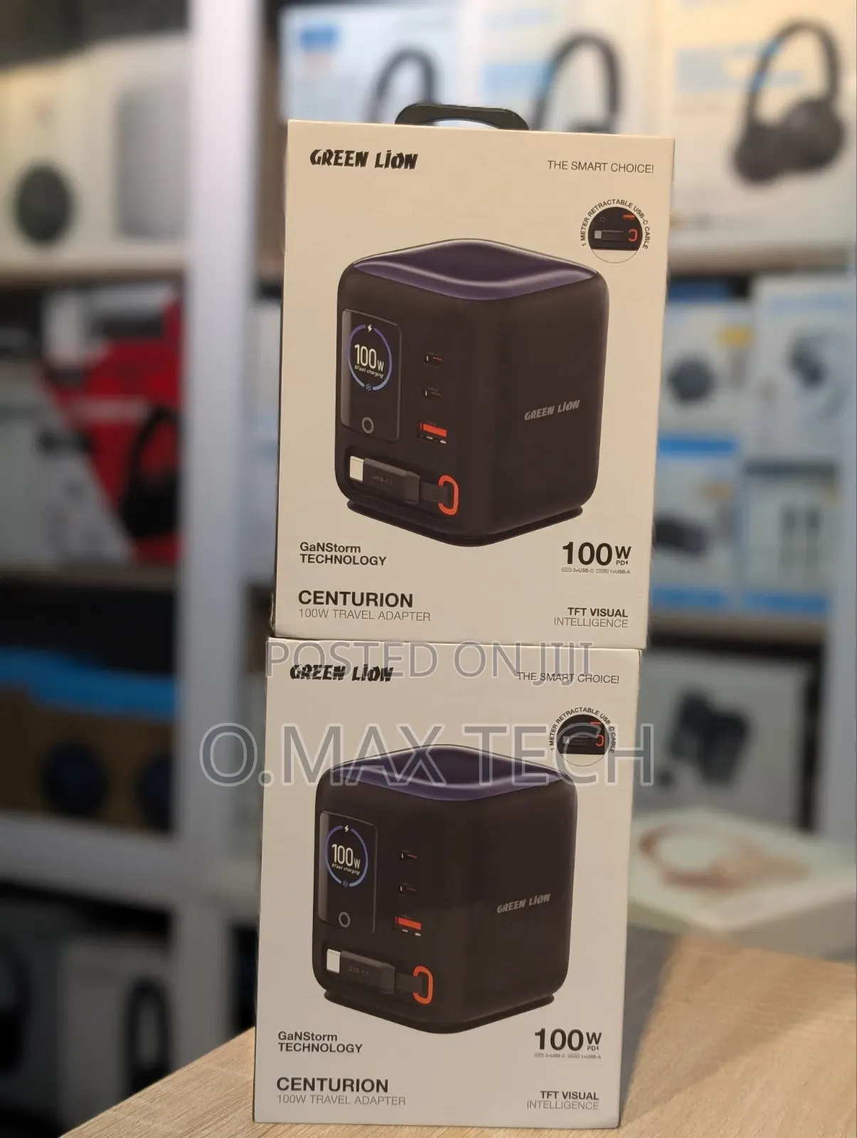 Green Lion Centurion 100w Gan Travel Adapter
