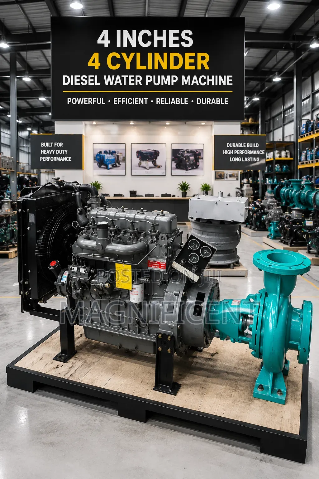 4-cylinder 4 Inches Industrial Diesel Water Pump Machine