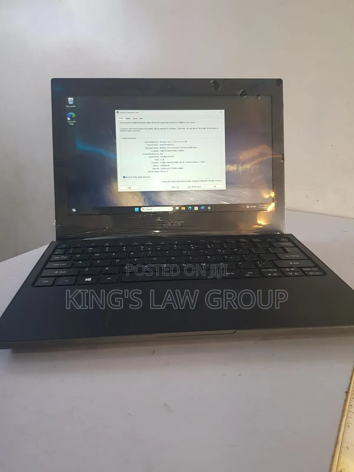 Laptop Acer TravelMate B113 4GB Intel Celeron SSD 60GB