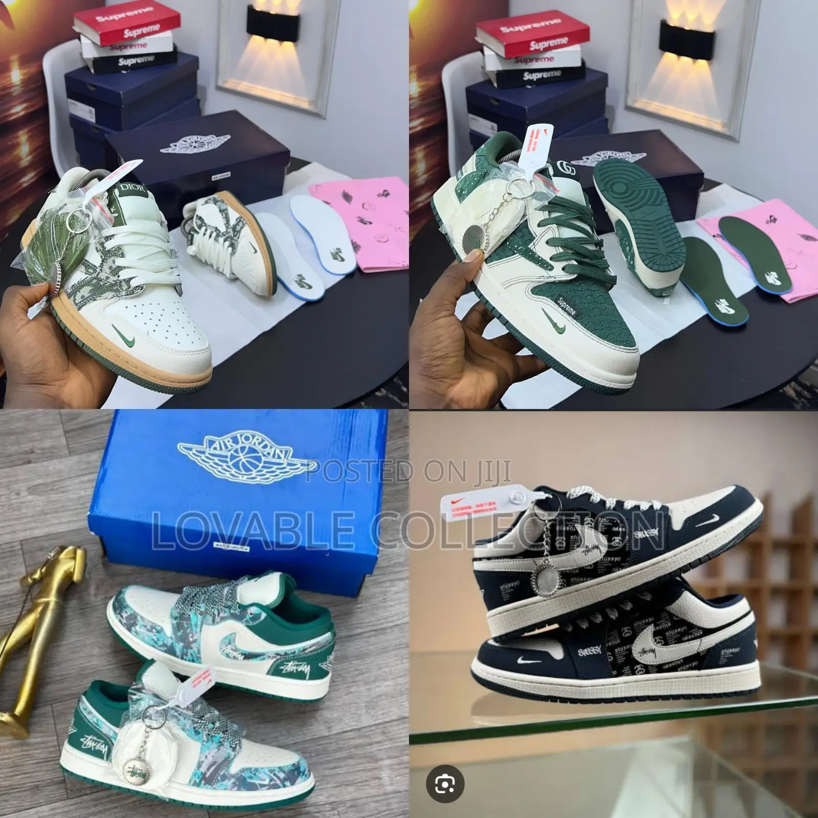 Air Jordan 1 Retro Low X Travis Scott X Gucci X Supreme Sneakers