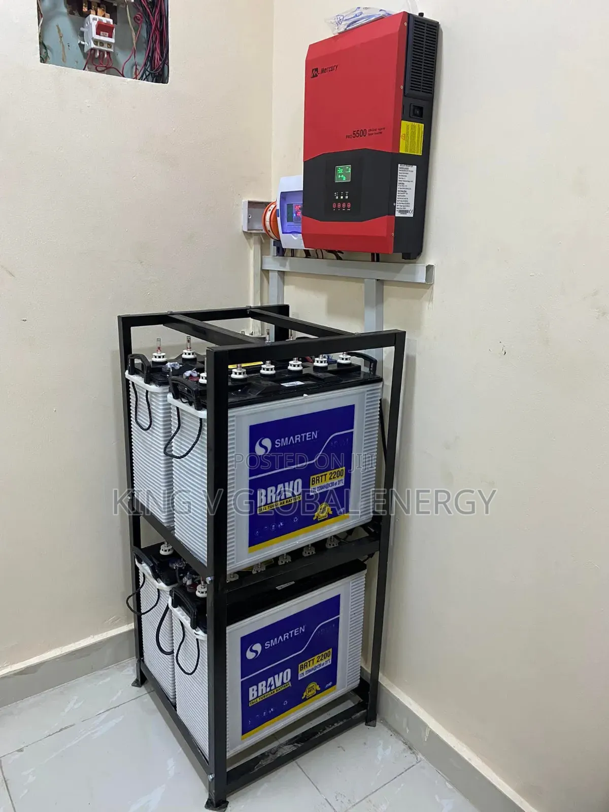 Solar System Up 5kva Hybrid Inverter /4 Units 240ah Tubular Batteries