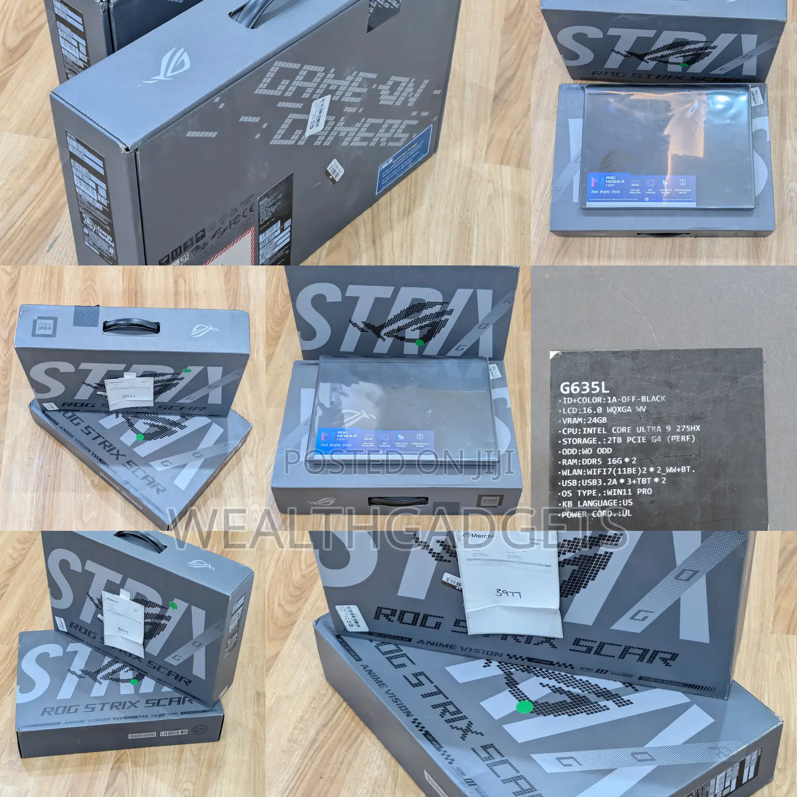New Laptop Asus ROG Strix SCAR 15 32GB Intel Core Ultra 9 SSD 2T