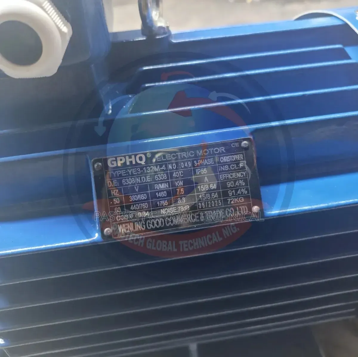 Gphq Ye3-132m-4 7.5kw 10.2hp Three-phase Induction Electric Motor