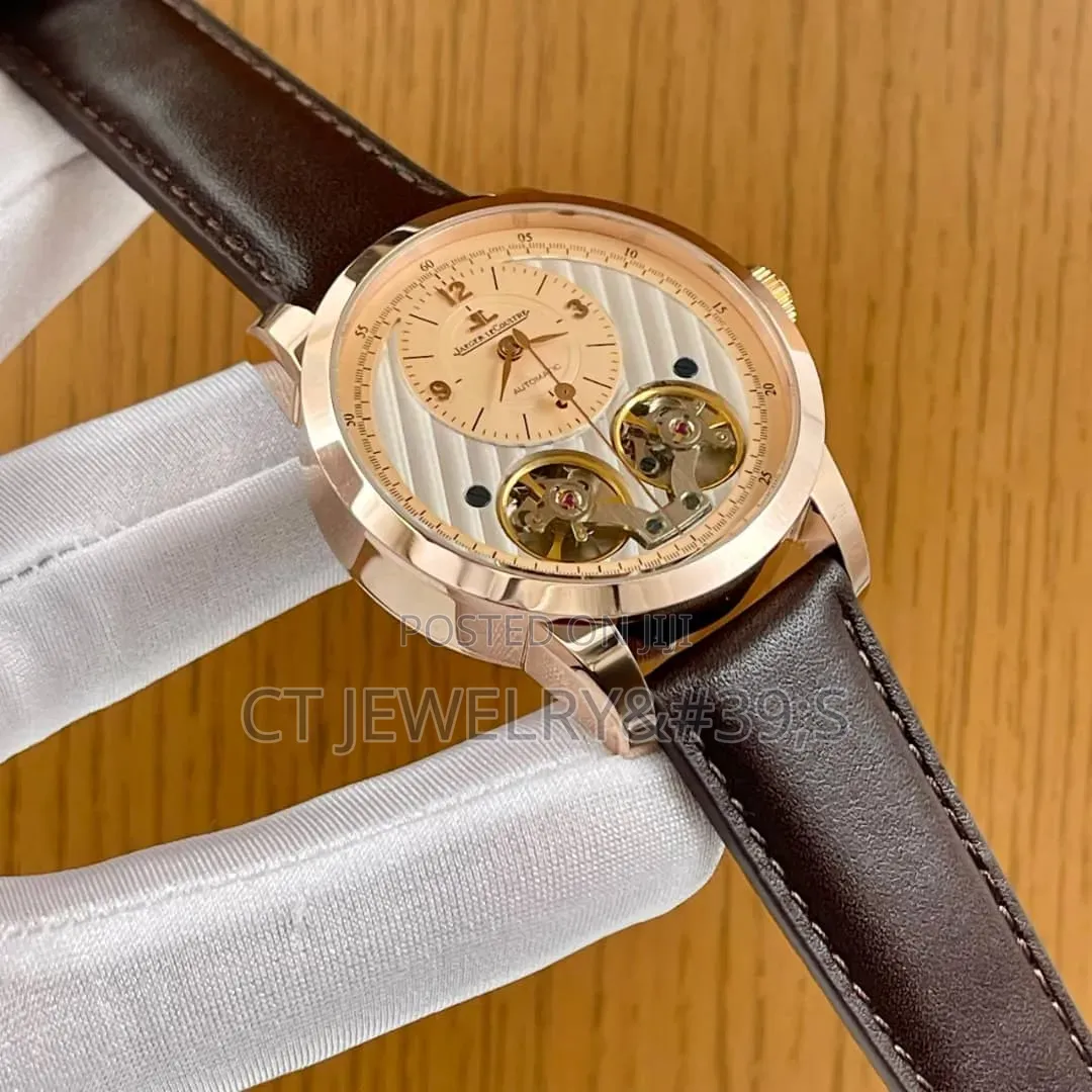 Jaeger-Lecoultre Open Heart Mechanical Stainless Steel Leather Strap