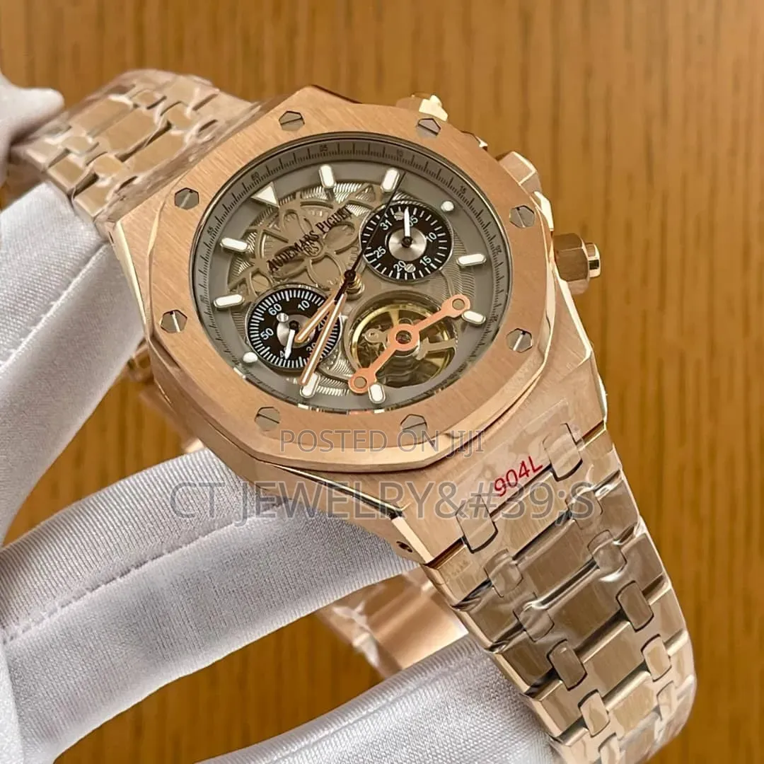 Luxury Ap Skeleton Chronograph Stainless Steel,Tourbillon Design