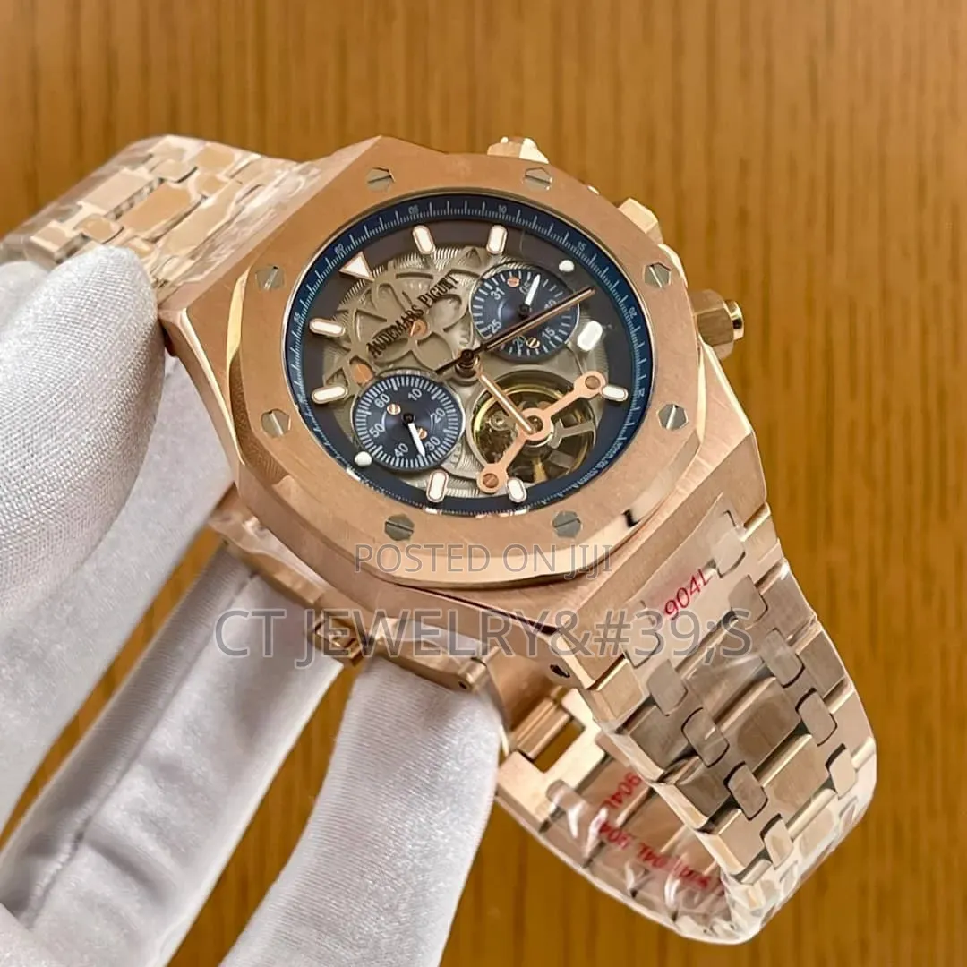 Luxury Ap Skeleton Chronograph Stainless Steel,Tourbillon Design