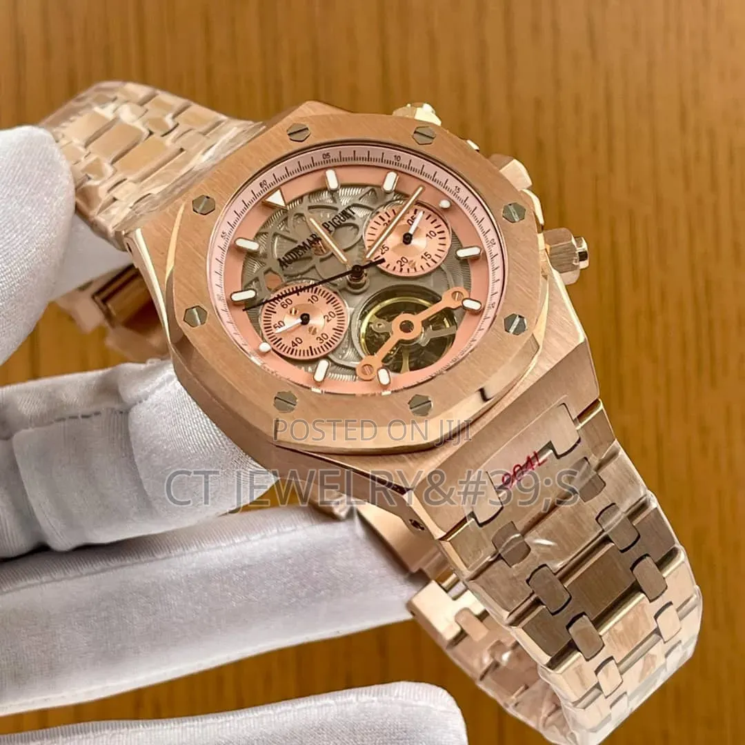 Luxury Ap Skeleton Chronograph Stainless Steel,Tourbillon Design