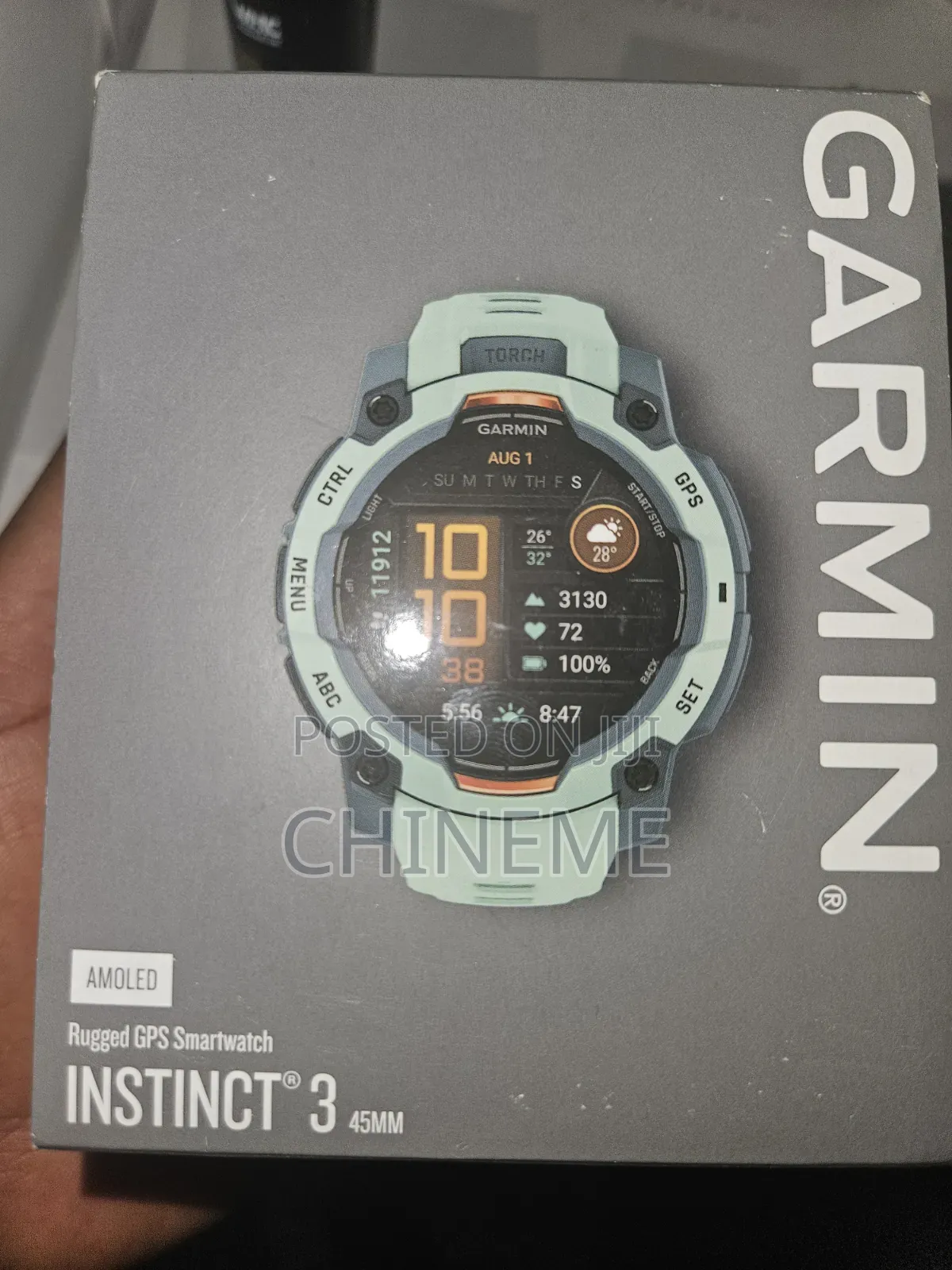 Instinct 3, Amoled Rugged GPS Smartwatch 45mm