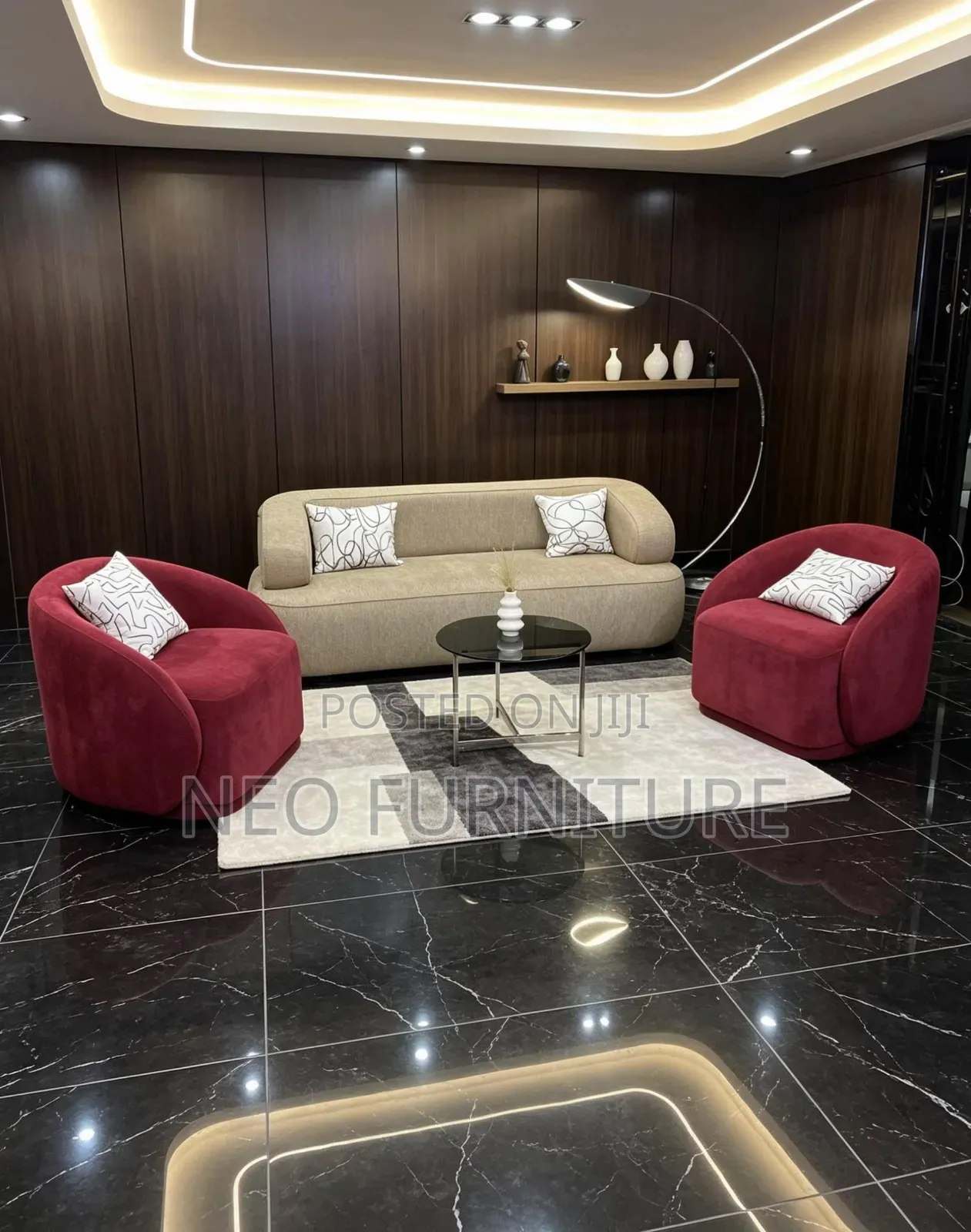 Set of Chair Covered With Mat Material