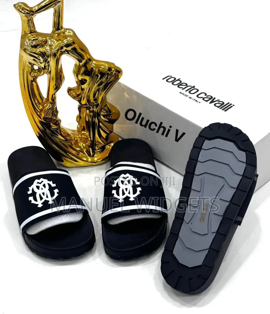 Roberto Cavalli Carton Pam Slides — Premium Quality