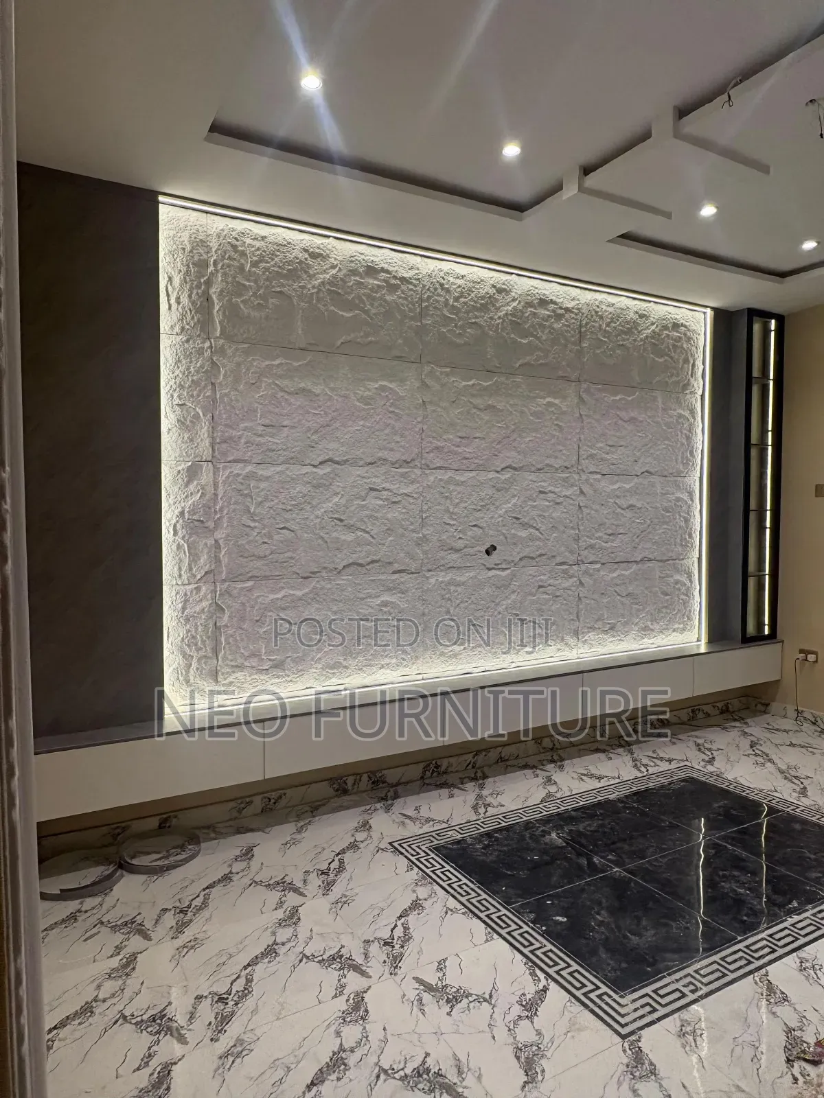 Tv Console Pu Stone Design