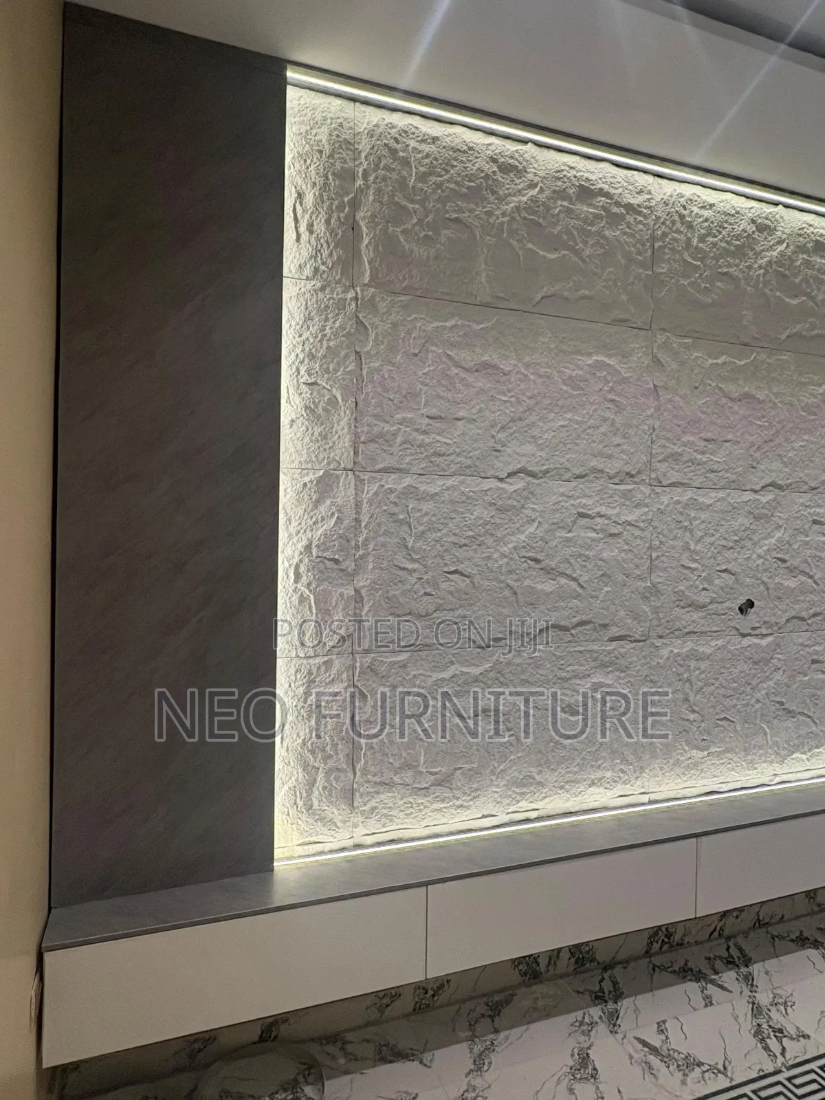 Tv Console Pu Stone Design