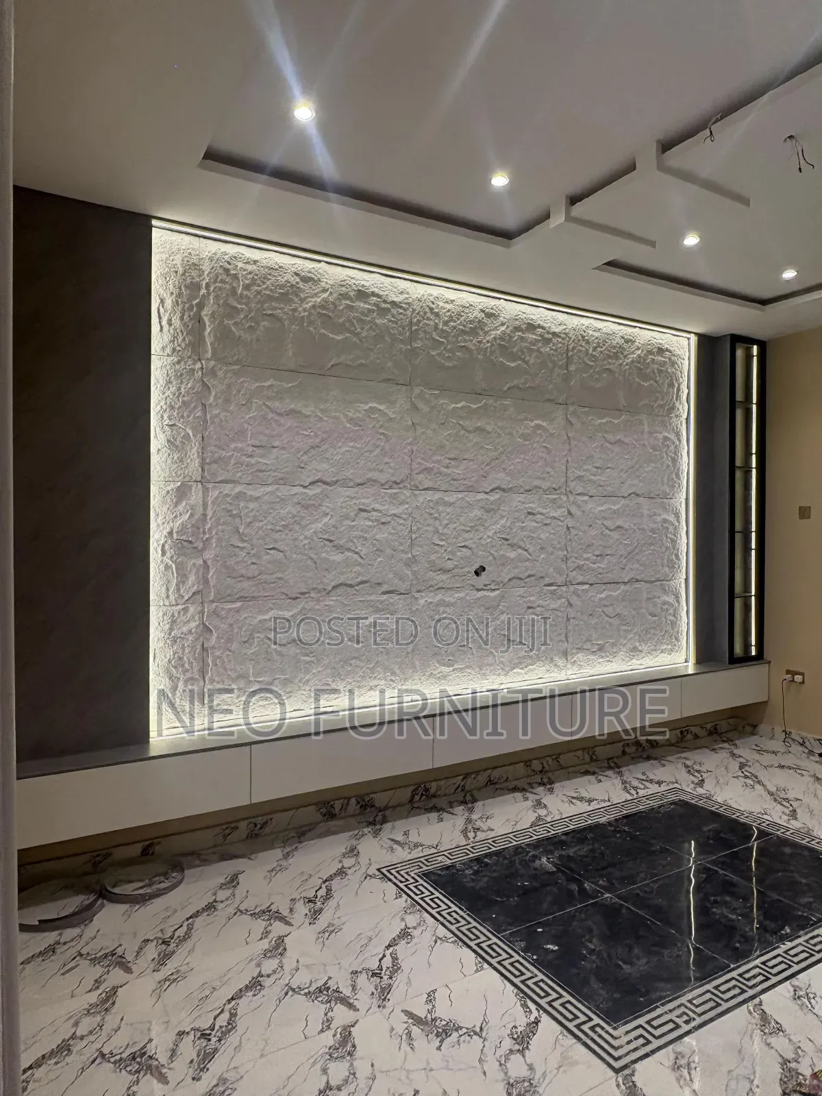 Tv Console Pu Stone Design